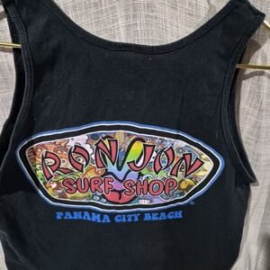 Ron Jon Surf Shop Panama City Beach Black Graphic Tank